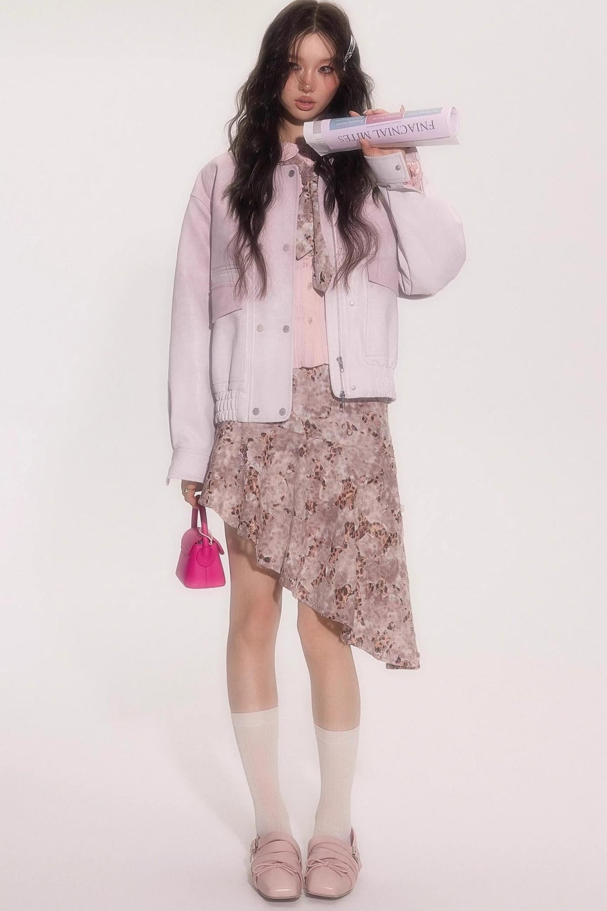Leopard Patchwork Skirt With Tie Set-Up