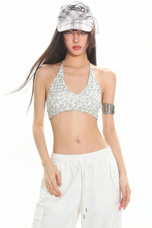 Leopard Print Halter Top