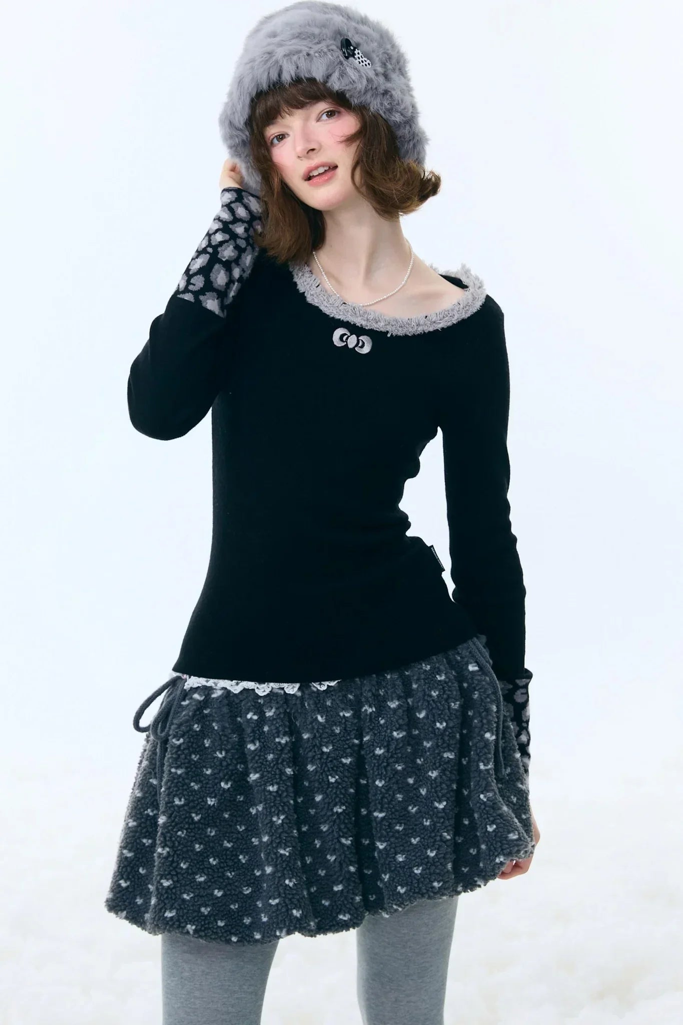 Leopard Print Knitted Sweater