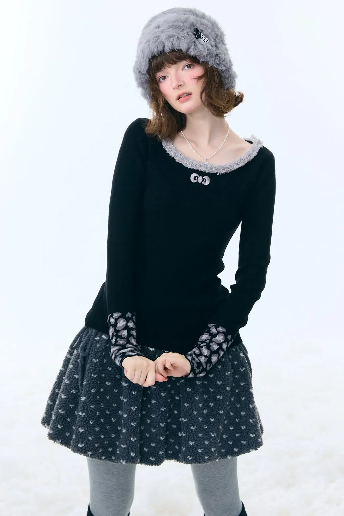 Leopard Print Knitted Sweater