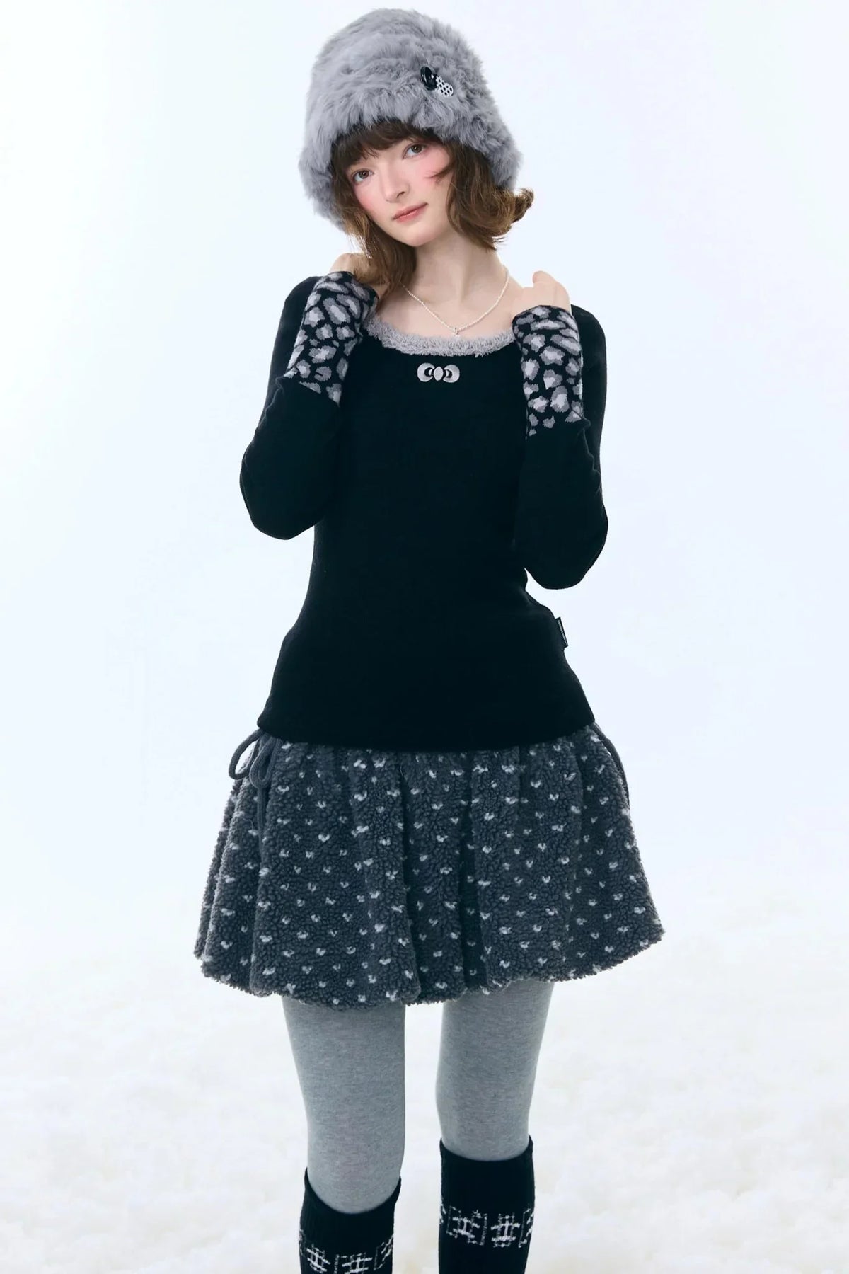 Leopard Print Knitted Sweater
