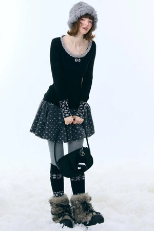 Leopard Print Knitted Sweater