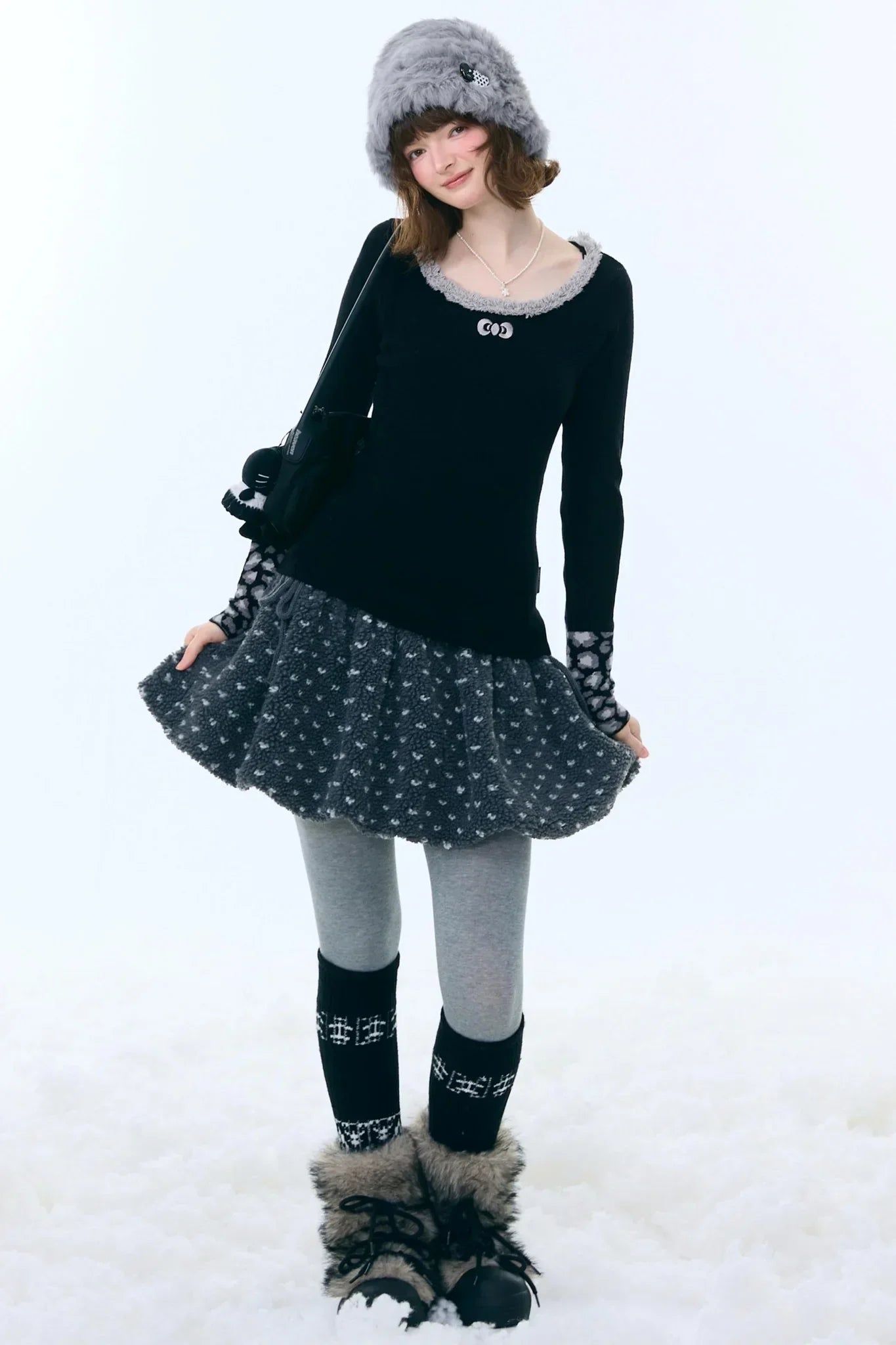 Leopard Print Knitted Sweater