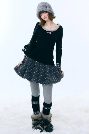 Leopard Print Knitted Sweater