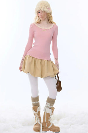 Leopard Print Knitted Sweater