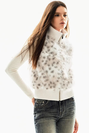 Leopard Print Patchwork Jacket