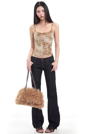 Leopard Print Velvet Camisole