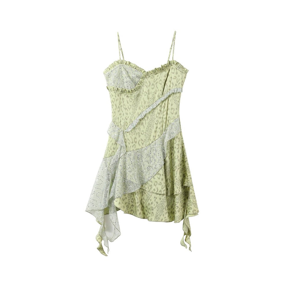 Leopard Sequin Slip Dress