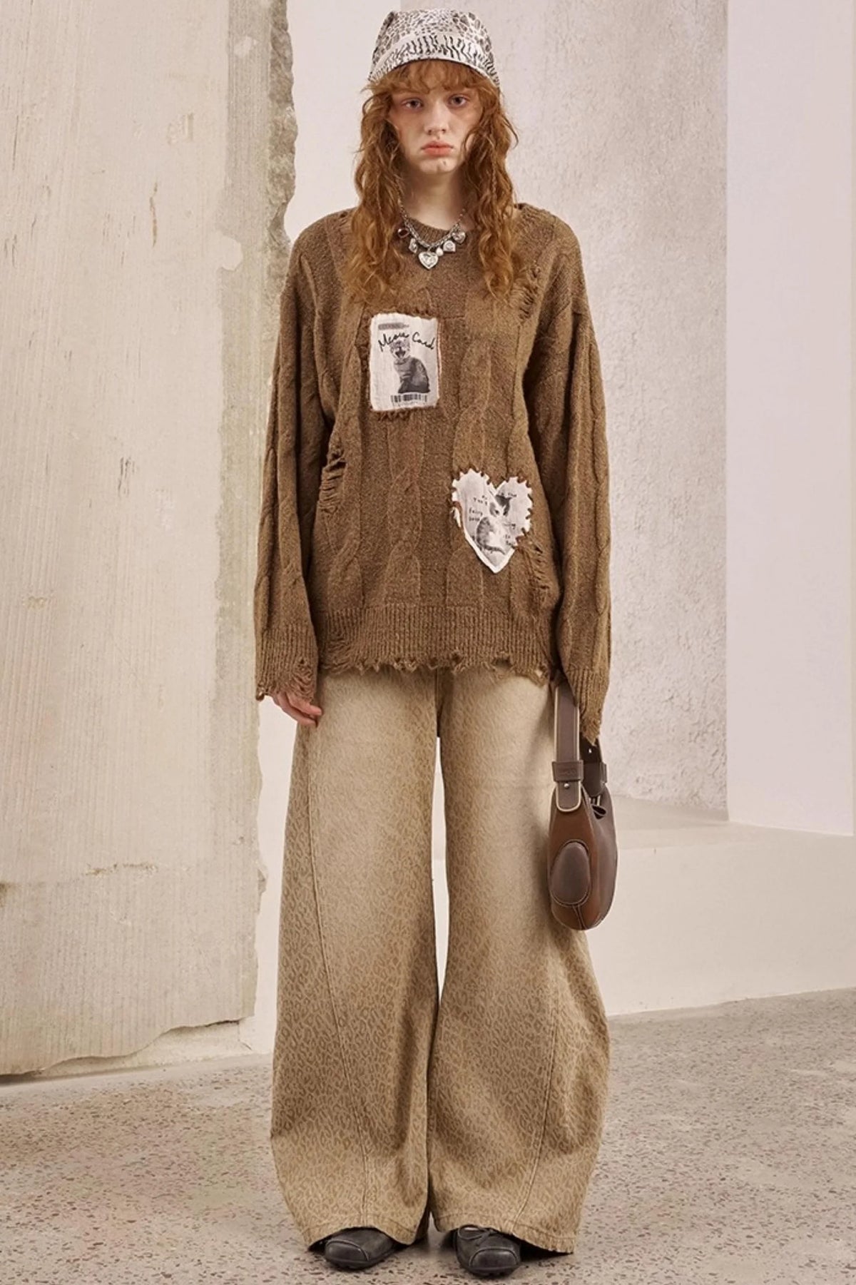 Leopard Split Wide Leg Pants