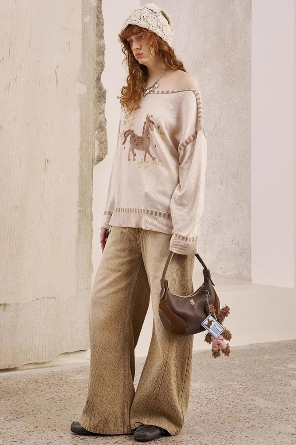 Leopard Split Wide Leg Pants