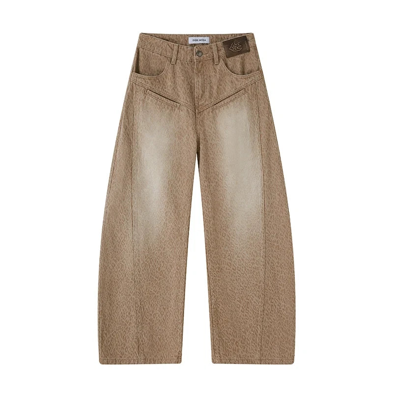 Leopard Split Wide Leg Pants