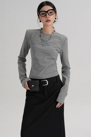 Letter Crew Neck T-Shirt