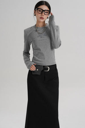Letter Crew Neck T-Shirt