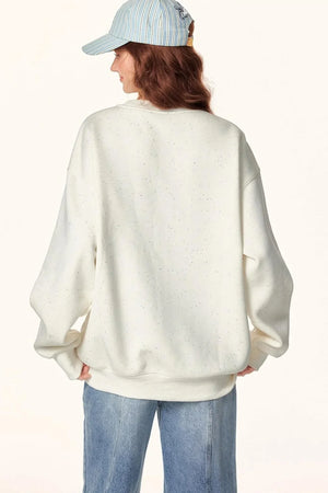 Letter Embroidered Winter Sweater