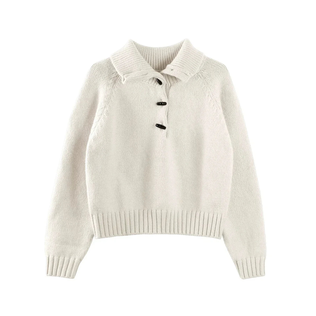 Light Bean Green Toggle Sweater