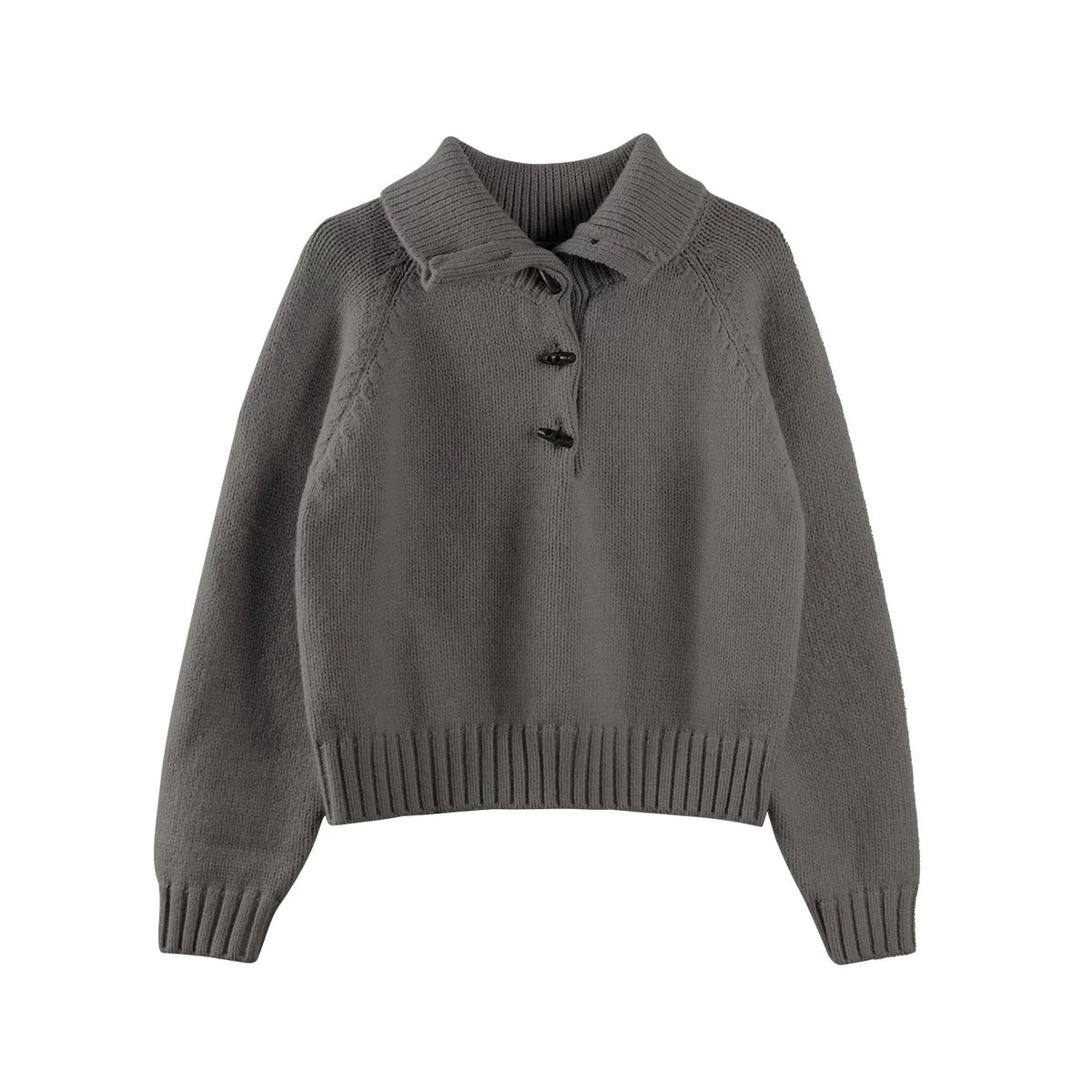Light Bean Green Toggle Sweater