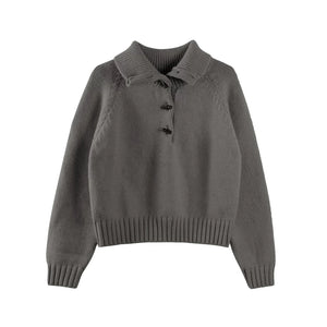 Light Bean Green Toggle Sweater