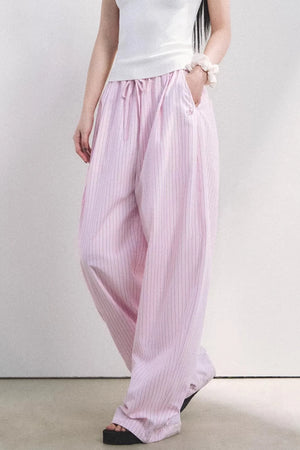 Light Berry Striped Pants