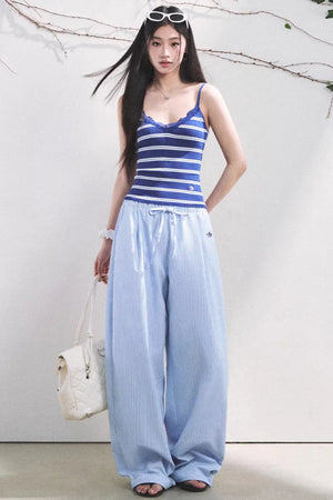 Light Berry Striped Pants
