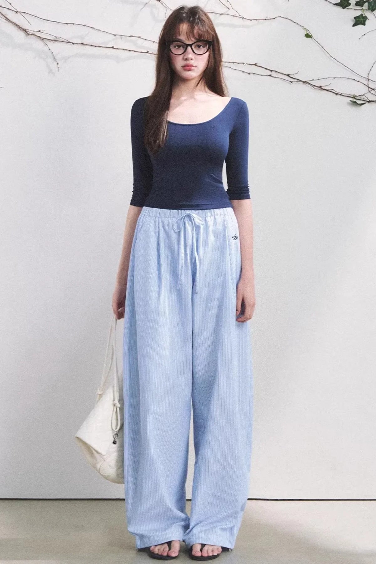 Light Berry Striped Pants