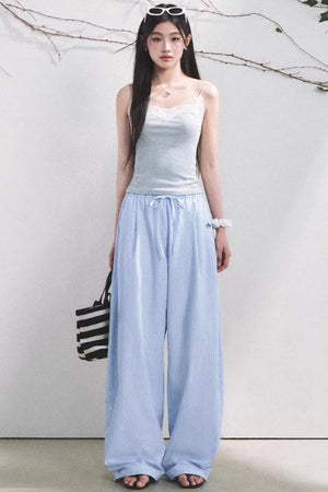 Light Berry Striped Pants