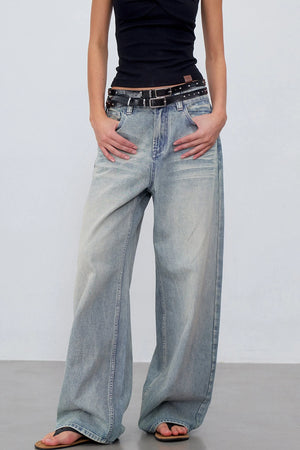 Light Blue Gradient Denim Pants