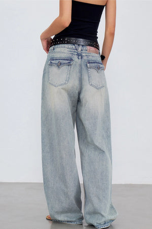 Light Blue Gradient Denim Pants