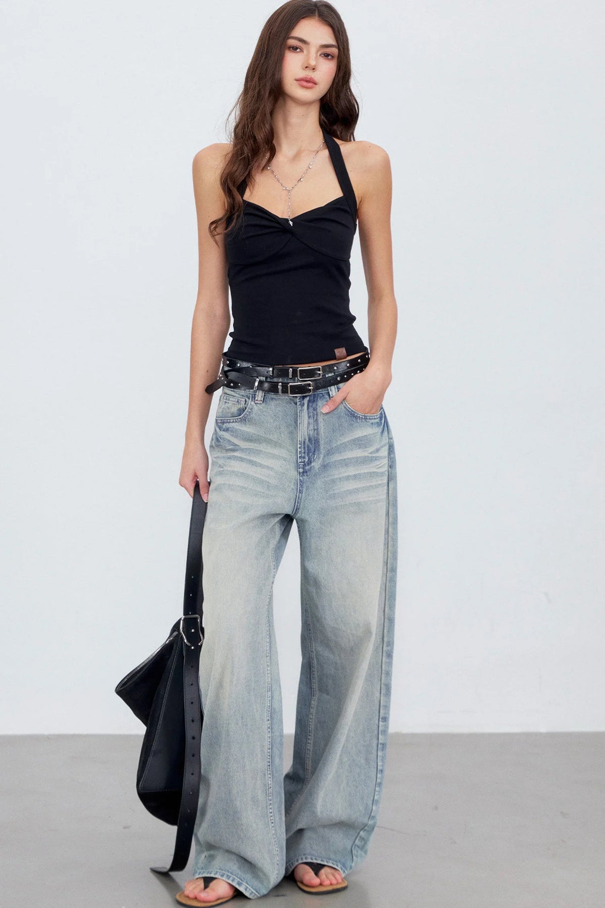 Light Blue Gradient Denim Pants