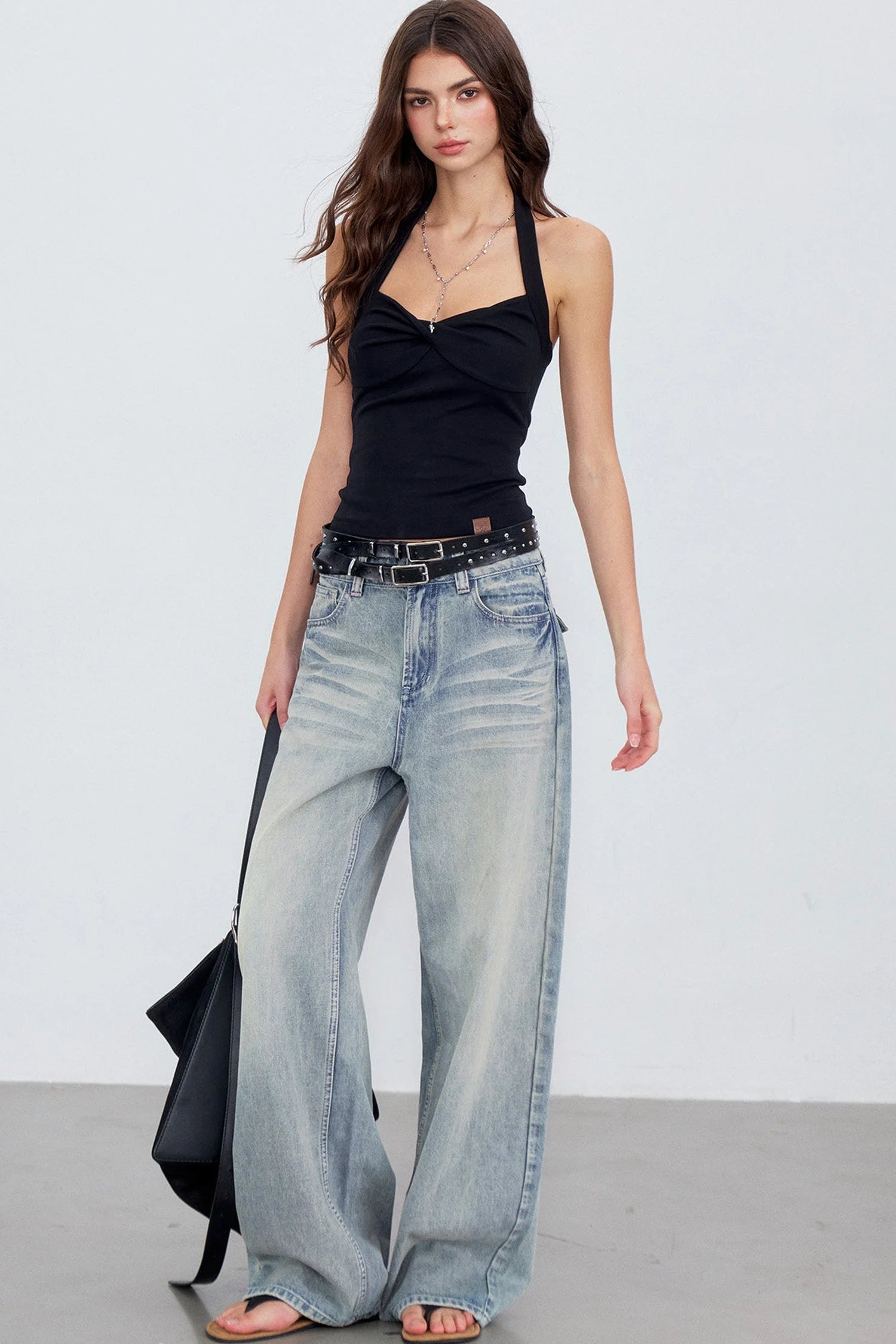 Light Blue Gradient Denim Pants