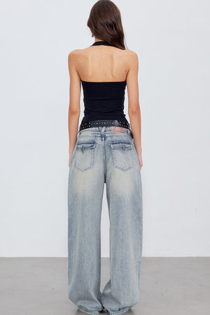 Light Blue Gradient Denim Pants