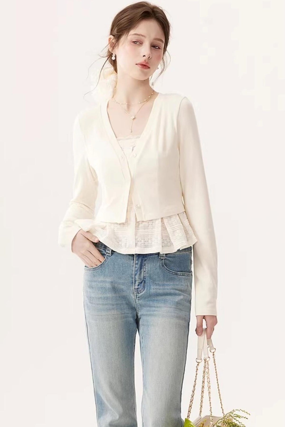 Light Blue Stretchy Denim Pants