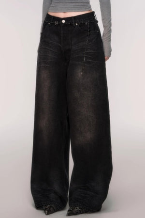 Light Distressed High-Waisted Jeans