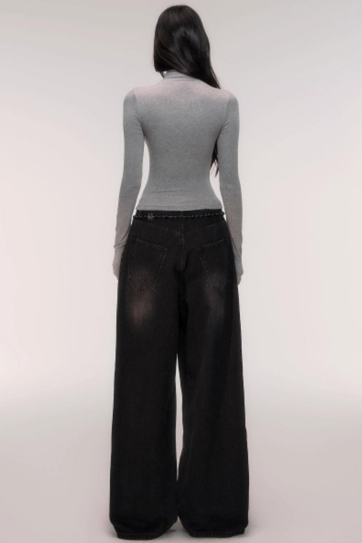 Light Distressed High-Waisted Jeans