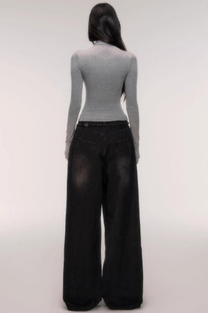 Light Distressed High-Waisted Jeans