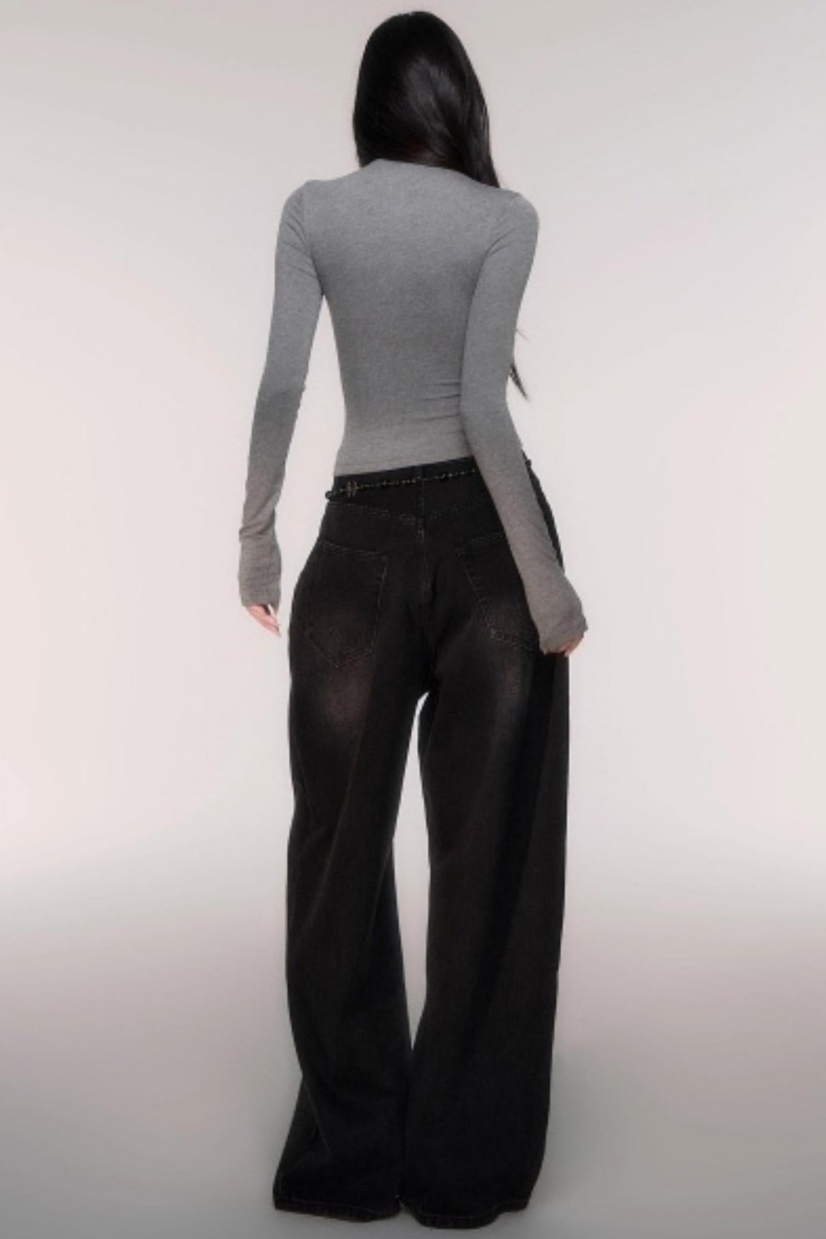 Light Distressed High-Waisted Jeans