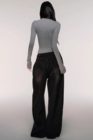 Light Distressed High-Waisted Jeans
