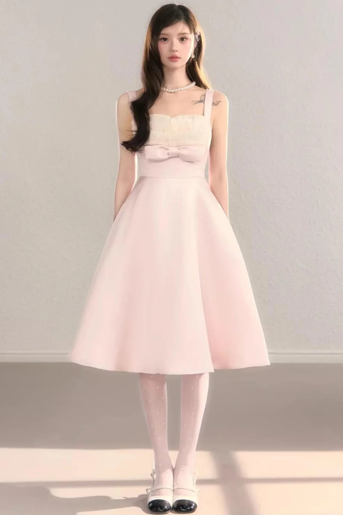 Light Pink Princess Lace Dress