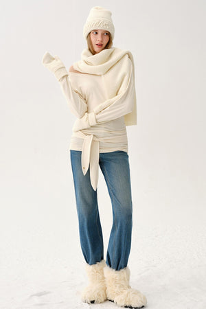 Light Rayon Pleated Long Top
