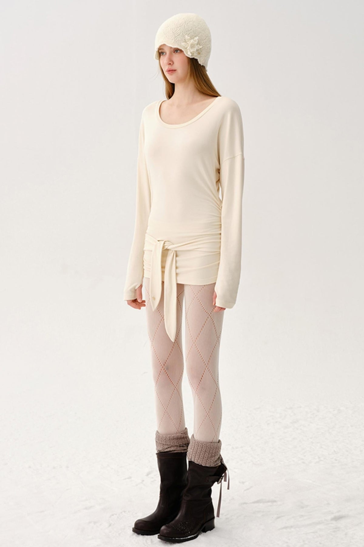 Light Rayon Pleated Long Top