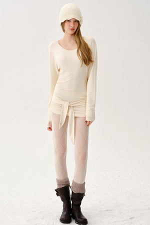 Light Rayon Pleated Long Top