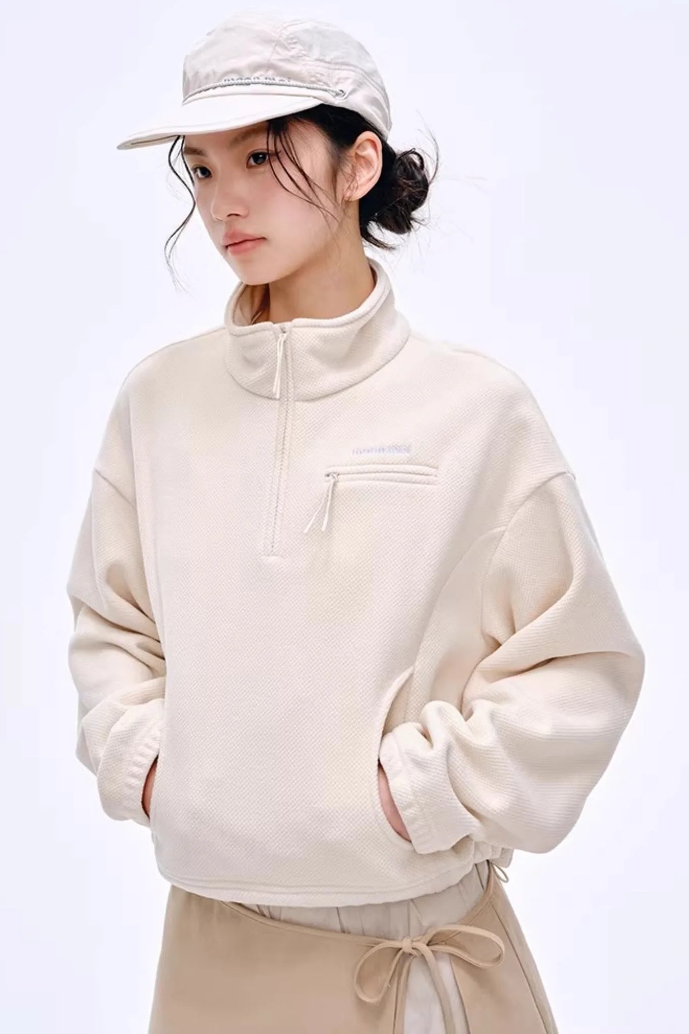 Lightweight Half-Zip Sweatshirt Jacket