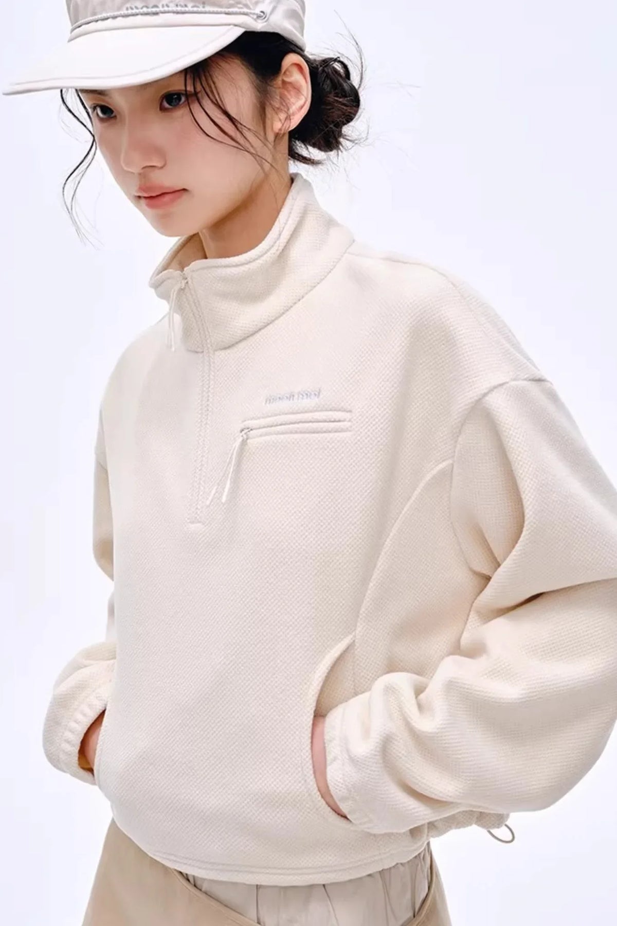 Lightweight Half-Zip Sweatshirt Jacket