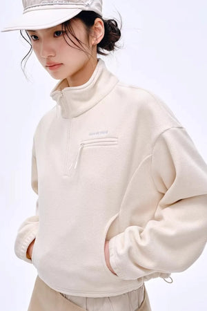 Lightweight Half-Zip Sweatshirt Jacket