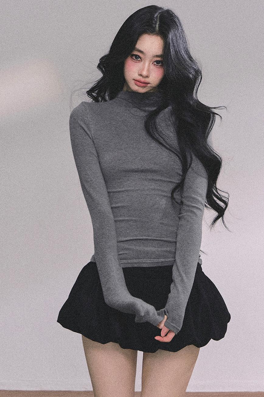 Lightweight Knit Shawl Turtleneck Sweater Set