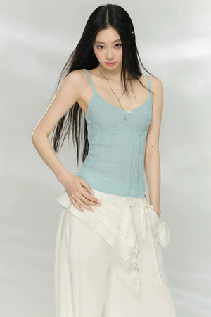 Lightweight Knit Vest Cardigan Set-Up