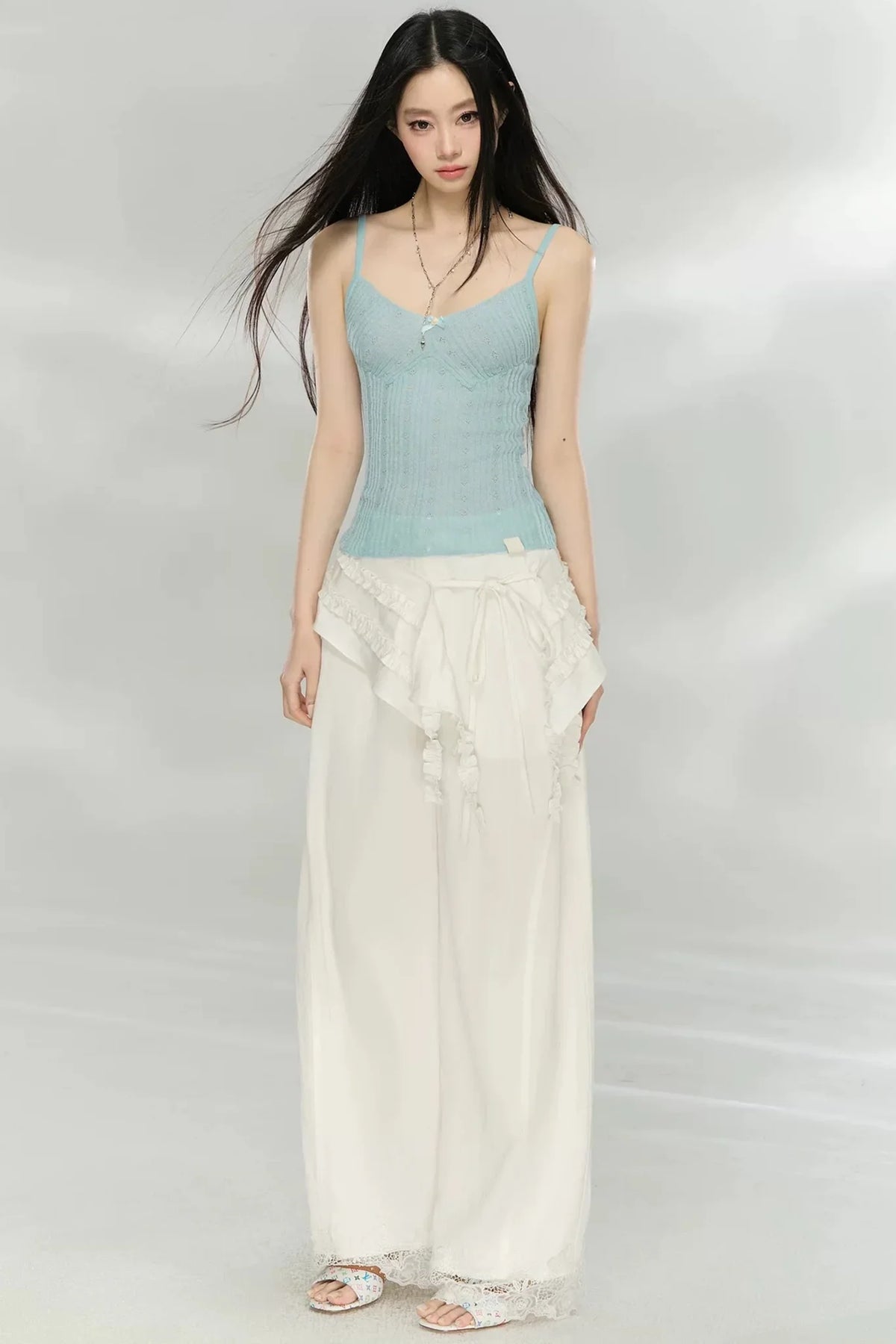 Lightweight Knit Vest Cardigan Set-Up