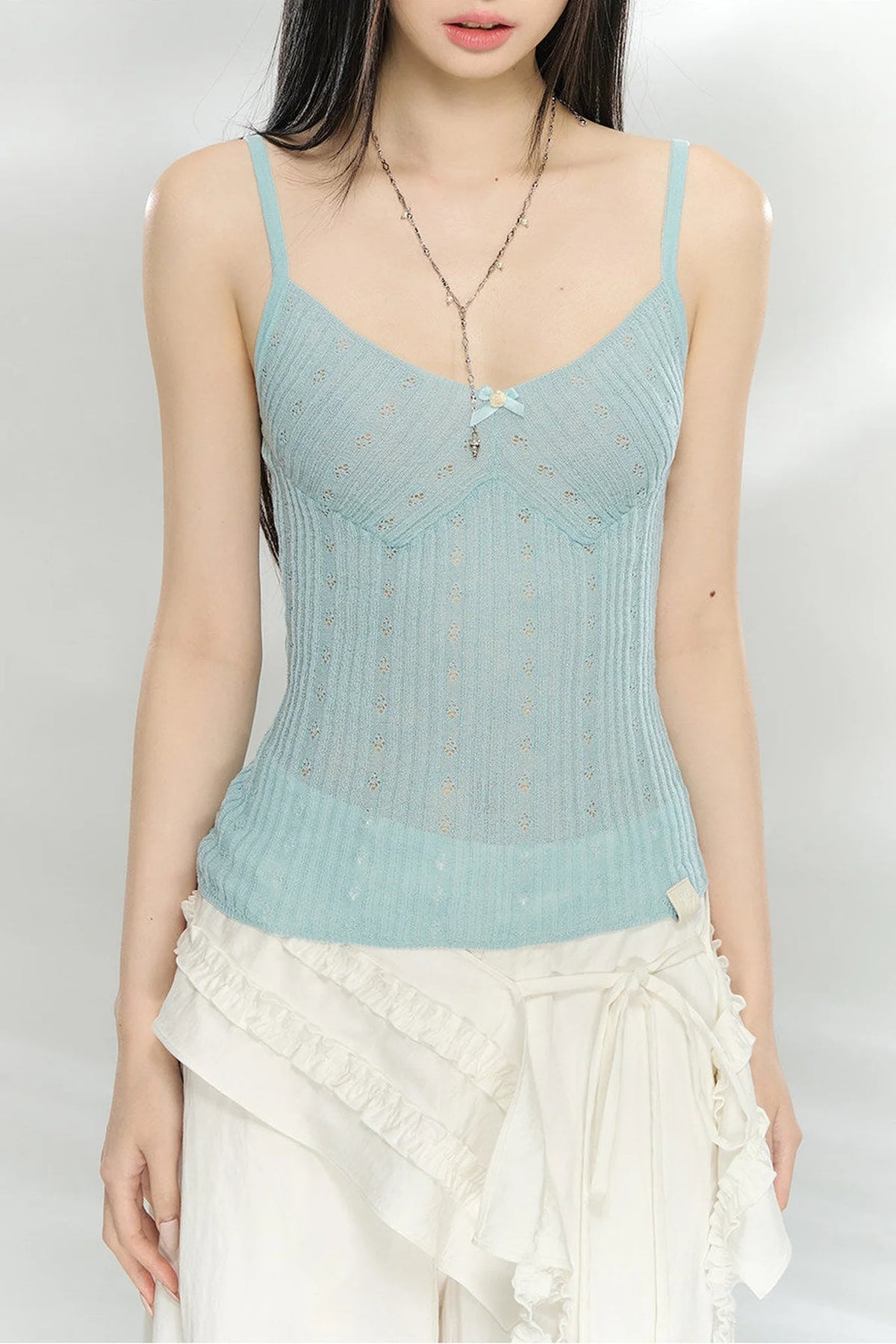 Lightweight Knit Vest Cardigan Set-Up