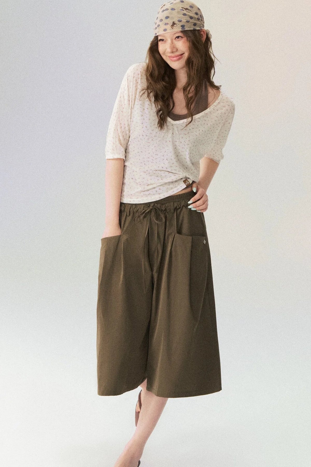 Lightweight Layered Mid-Sleeve T-Shirt