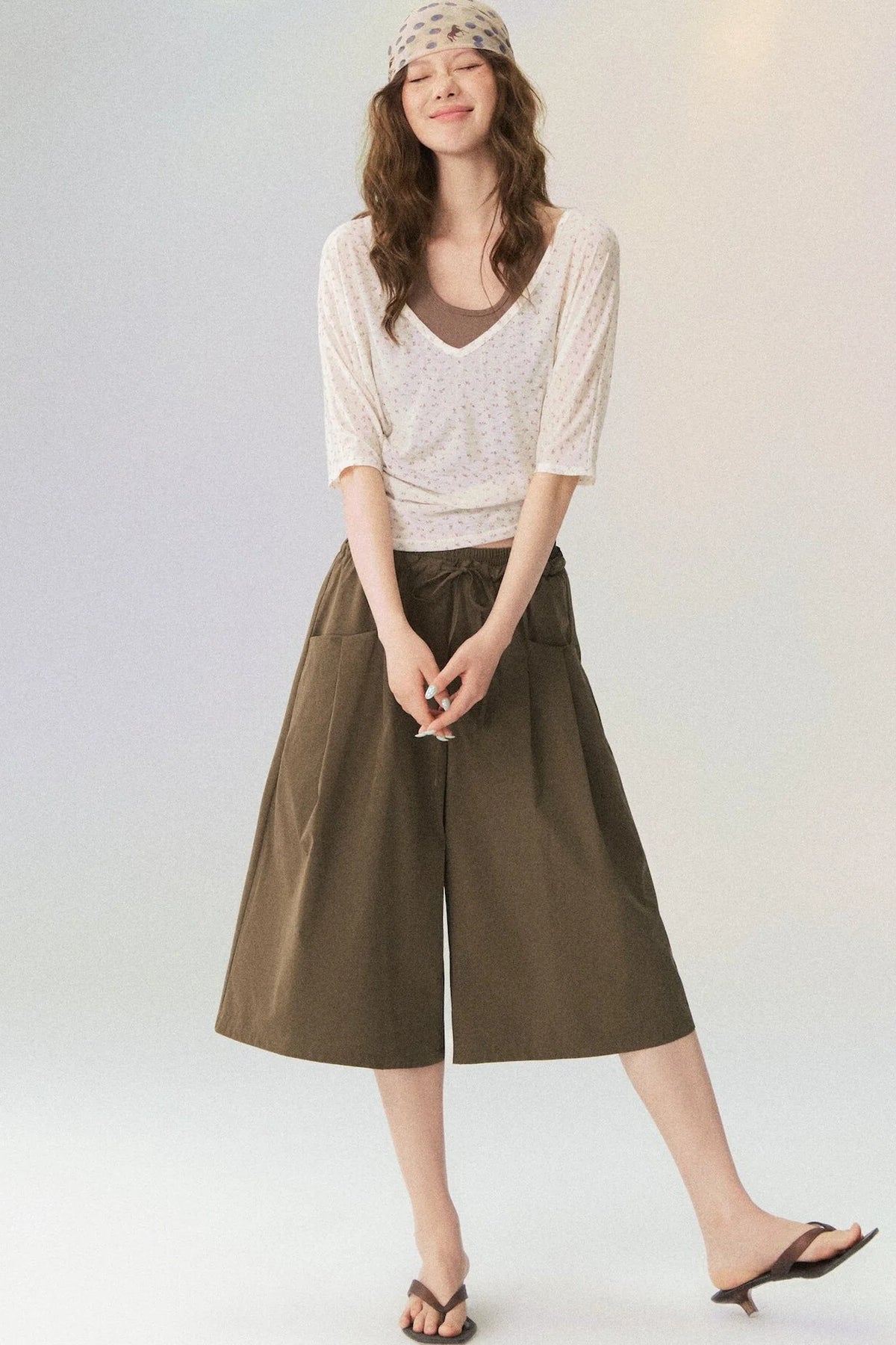 Lightweight Layered Mid-Sleeve T-Shirt
