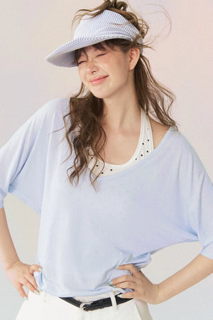 Lightweight Layered Mid-Sleeve T-Shirt